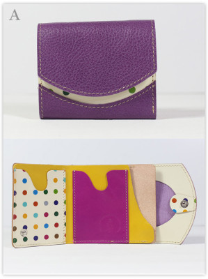 小さい財布　ラベンダー畑：A