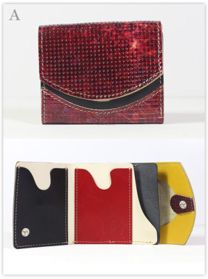 小さい財布　ベンガラ：A