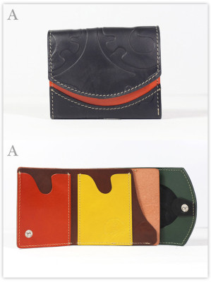 小さい財布　炭：A