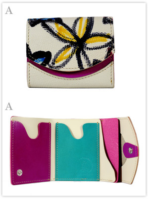 小さい財布　皮と革　夢のコラボ：A