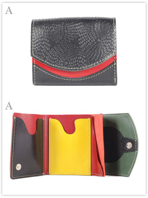 小さい財布　湖面の花火：A