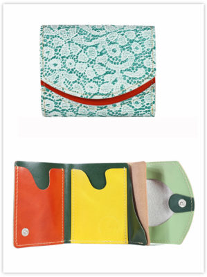 小さい財布　フラワーミント