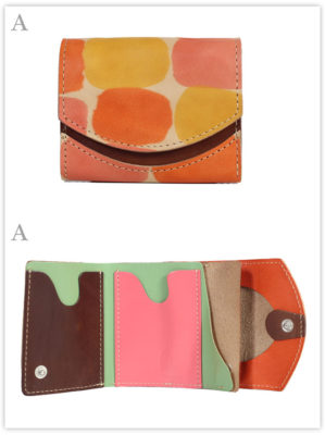 小さい財布　アプリコットロール：A