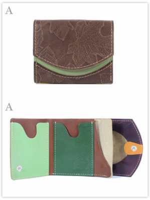 小さい財布　落葉クリップ：A