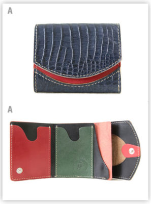 小さい財布　ジャパンネイビークロコダイル：A