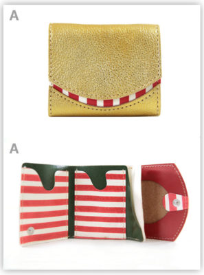 小さい財布　ゴールド アラザン：A