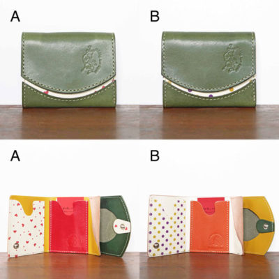 ミニ財布　苔の庭