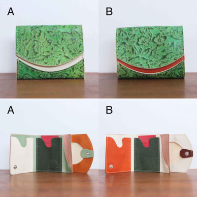 ミニ財布　グリーンローズ