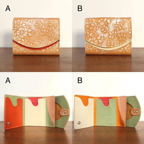 ミニ財布　オレンジの光