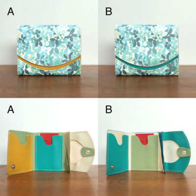 ミニ財布　Throwing flower