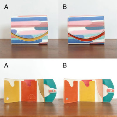 ミニ財布　ボーダーネイル